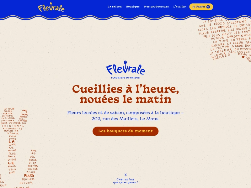 Réalisation : Fleurale, site e-commerce et prise de rendez-vous